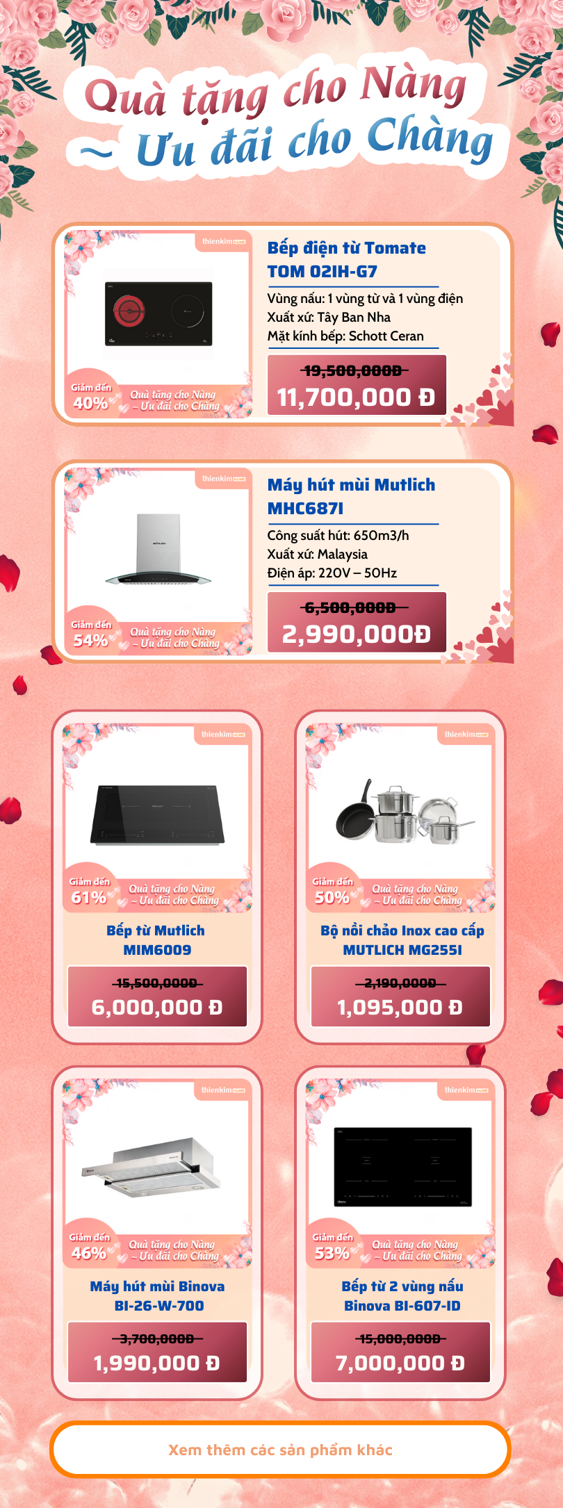 Khuyến mãi Hafele - Quà tặng cho Nàng, Ưu đãi cho Chàng